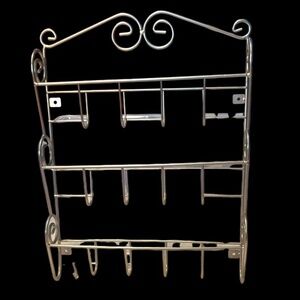 Diversified Scroll Wall-Mounted Mail Organizer with Key Hooks